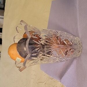 Glass Vase With 6 Kenya  Eggs